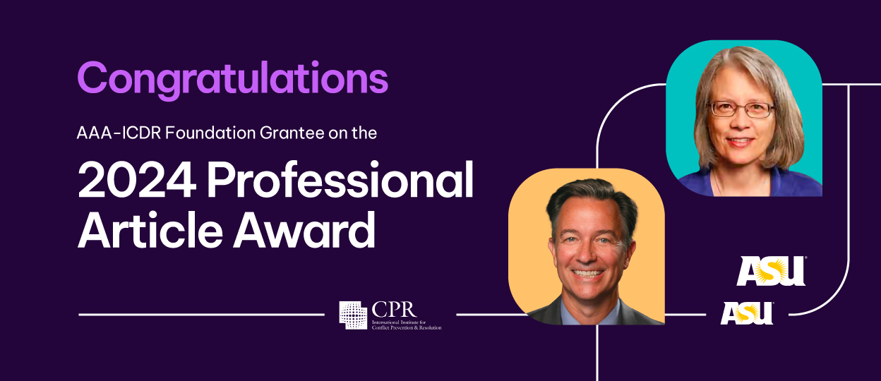 AAA-ICDR Foundation Funded Study Receives CPR Award