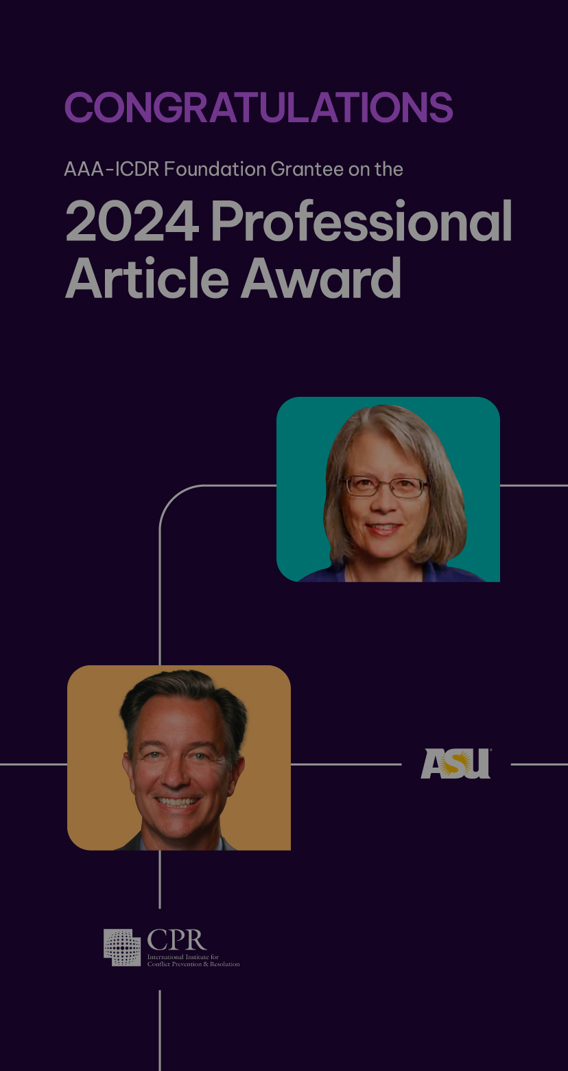 AAA-ICDR Foundation Funded Study Receives CPR Award